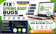 debug and fix spring boot bugs