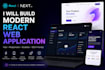 build a modern react frontend web application