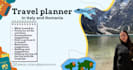 create your italian or romanian travel itinerary