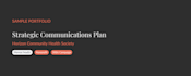 develop a strategic communications plan