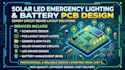 create solar led emergency lighting and battery pcb design