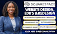 edit squarespace website design rebuild create make fix redesign squarespace seo