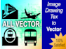 any image to manual vector tracing