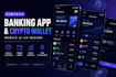 design fintech banking app and crypto wallet mobile UI UX