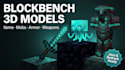 create custom minecraft 3d models in blockbench with textures and animations