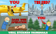 draw viral stickman cartoon youtube thumbnails
