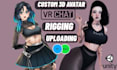 create 3d avatar model vtuber avatar furry avatar vrchat model anime