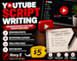 write professional youtube scripts and video content