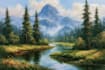 digitally oil painting landscape