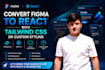 convert figma to react, next js with tailwind CSS and gsap animations