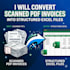 convert scanned PDF invoices into structured excel files