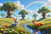 3d cartoon scene model