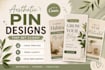 design aesthetic pinterest pins in canva