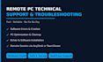 provide remote PC technical support and troubleshooting via anydesk