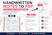 convert handwritten notes into clean and professional pdf