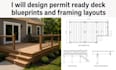 design permit ready deck blueprints and framing layouts