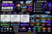 develop a custom roblox game with scripting and systems
