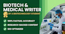 write biotechnology and medical SEO articles