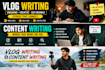 do content writing, vlog writing, SEO writing