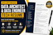 write ats data architect and data engineer tech resume