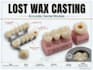 design 3d dental crown bridges implant and partial dentures and lost wax casting