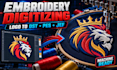 do embroidery digitalizing logo, digitize image for embroidery design