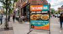 banner, shop signage, storefront display, poster designs