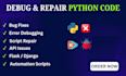 debug, fix and optimize your python code