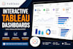 build interactive tableau dashboards, KPI reports, and data visualization