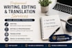 write, edit and translate professional texts and emails