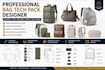 bag tech pack, backpack design, golf bag designer, soft goods design, duffel bag