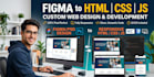one page custom design and fully responsive HTML CSS js conversion
