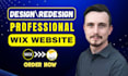 do wix website design, redesign business wix website, website development