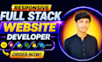build responsive full stack website frontend backend complete