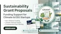 help sustainability startups apply for funding grants