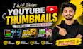design modern youtube thumbnails for your channel