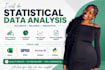 do statistical data analysis in excel, minitab, python, spss