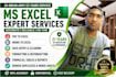 clean, format, merge, split excel data