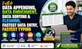 do data appending, enrichment, data sorting, fastest data entry, fastest typing