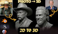 convert 2d image to 3d head bust statues face model obj stl files 3d printing