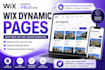 build wix dynamic pages and database collections