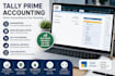 do professional bookkeeping in tally prime or quick books or busy software