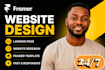 framer website design, landing page framer website redesign, framer template