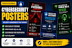 design professional cybersecurity awareness posters