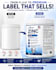 design professional supplement label and 3d mockup