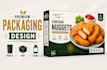 do premium food packaging box design and food label design