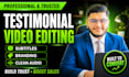 edit testimonial videos and ugc ads with captions