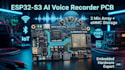 design esp32 s3 ai voice recorder pcb with 3 mic array and emmc storage