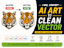 convert a low quality image to a vector for printing