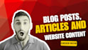be your real estate article, website content and blog writer